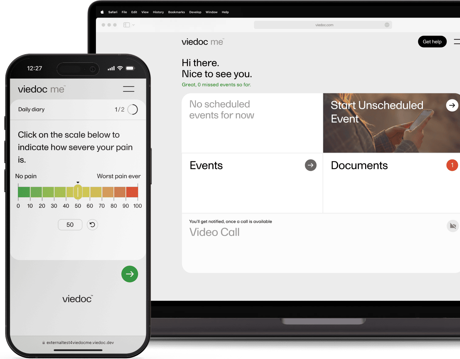 viedoc me software screen