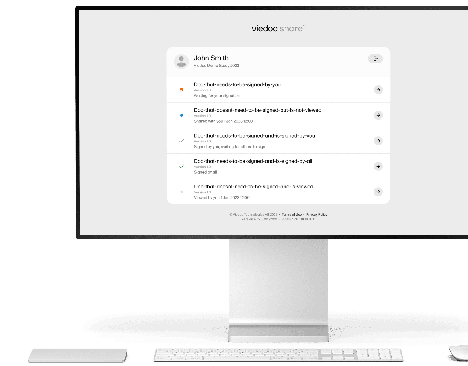 viedoc record sharing software screen