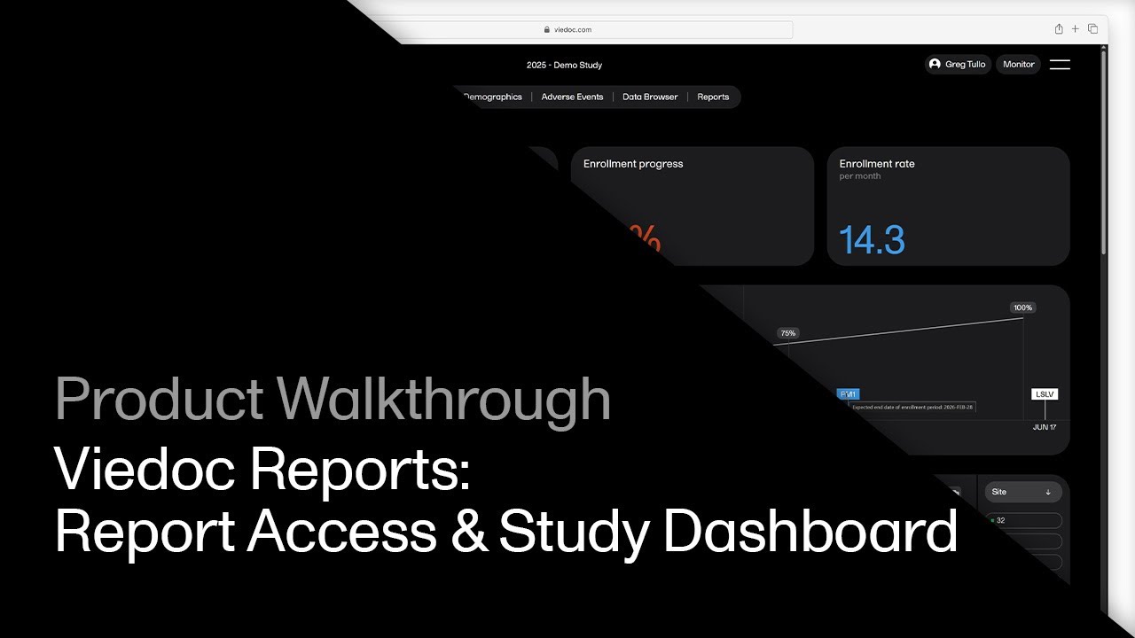 Reports access & study dashboard