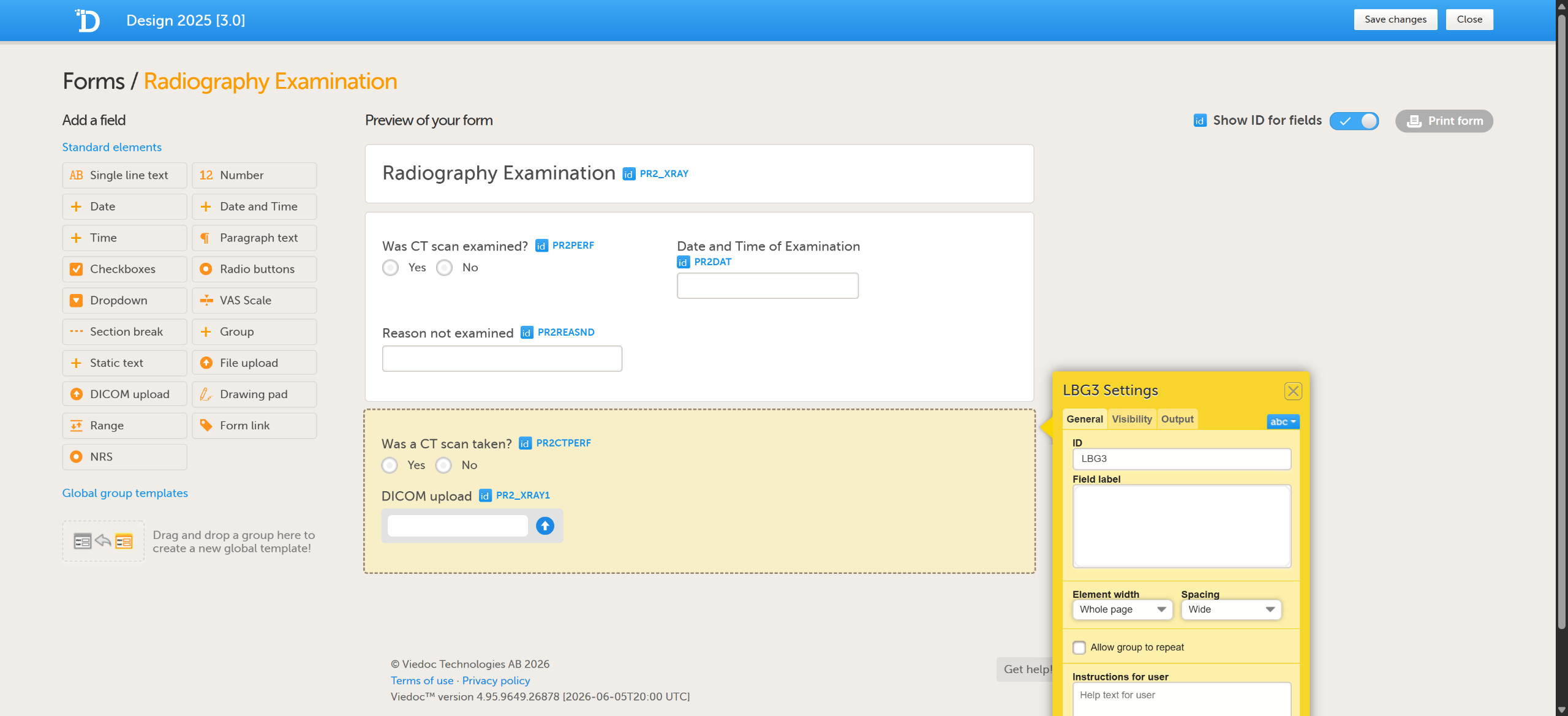 DICOM upload and de-identification