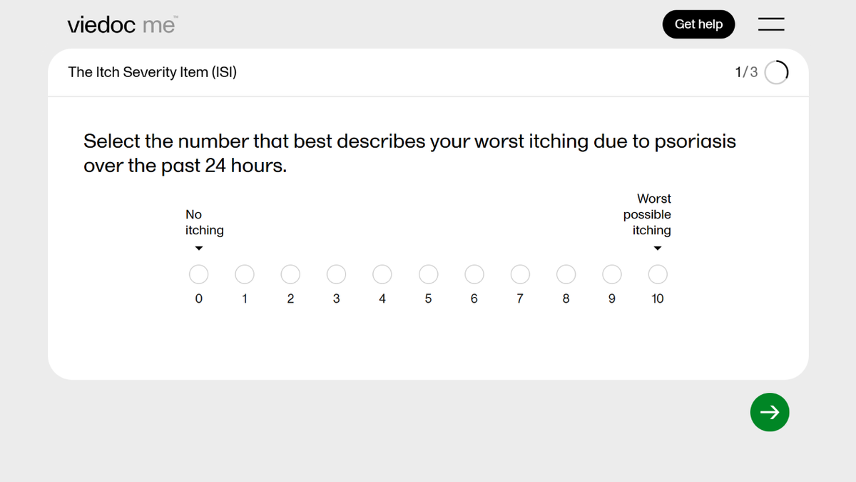 Numeric rating scale